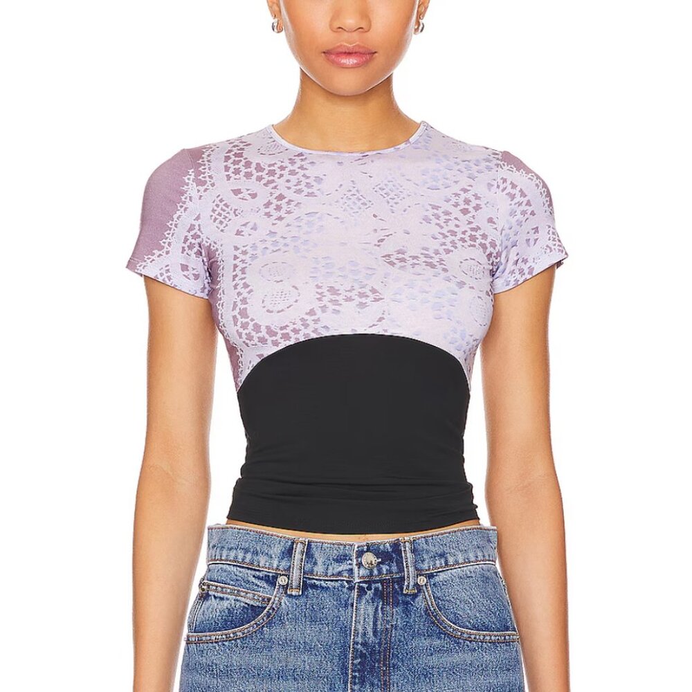 Miaou Mini Tee - Lace Gray Size M